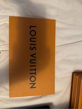 Louis Vuitton Orange Gift Box with Black Logo